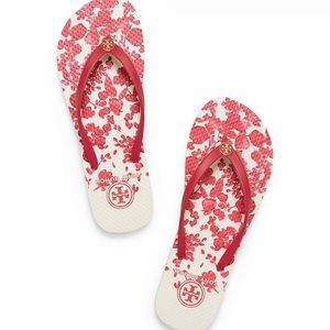 TORY BURCH RED FLIP-FLOPS